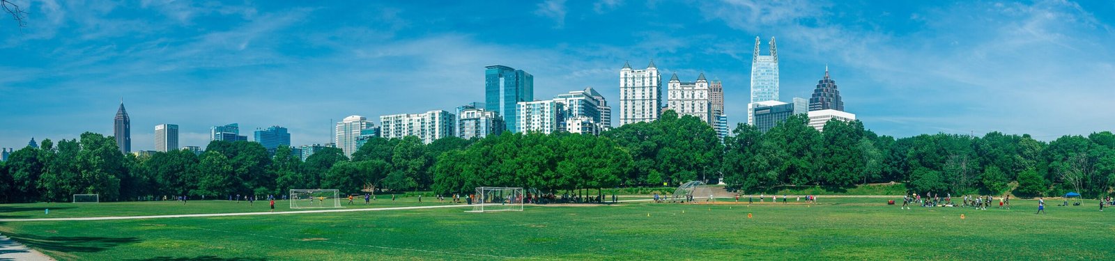 Atlanta skyline seen from Piedmont Park, Georgia